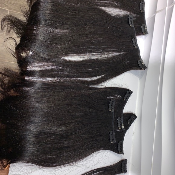 Dark Brown/ Black Clip on Hair Extensions